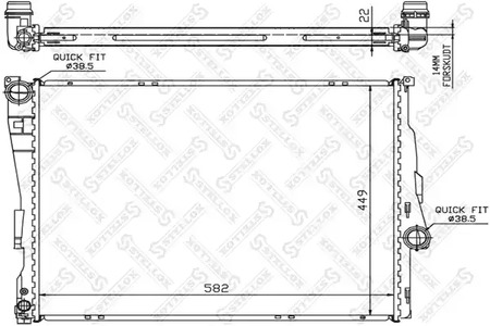 10-25287-SX STELLOX радиатор системы охлаждения