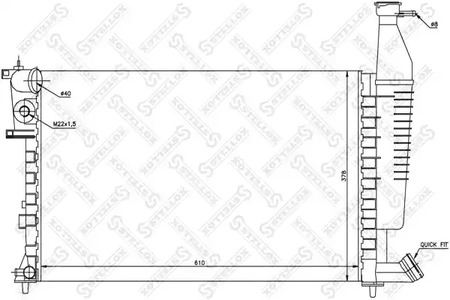 радиатор системы охлаждения STELLOX 10-25297-SX