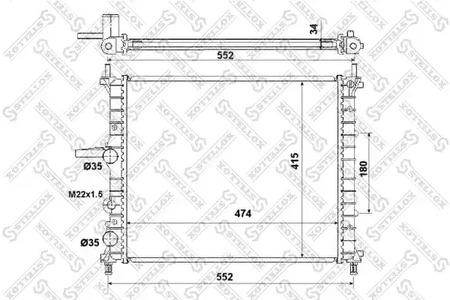 Радиатор системы охлаждения STELLOX 10-25331-SX