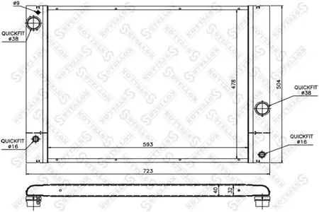 Радиатор системы охлаждения STELLOX 10-25337-SX