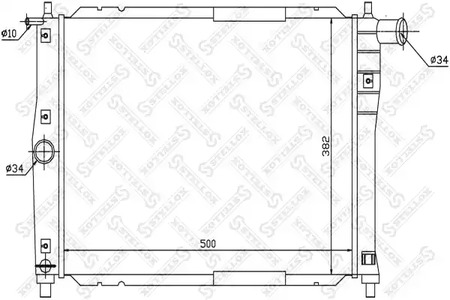 10-25340-SX STELLOX Радиатор двигателя