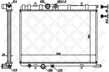 10-25354-SX STELLOX Радиатор системы охлаждения