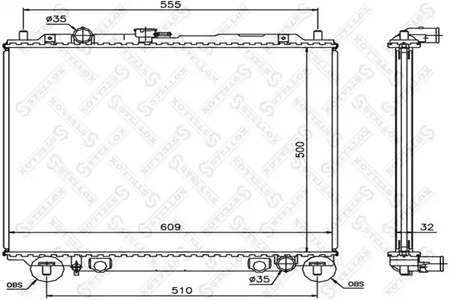 радиатор системы охлаждения STELLOX 10-25367-SX