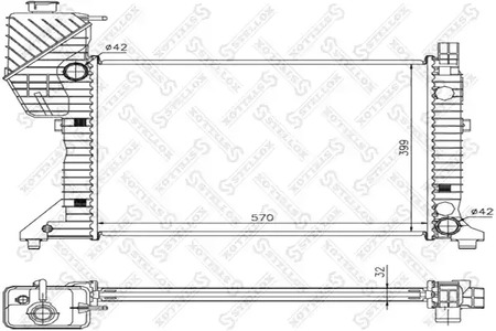 10-25369-SX STELLOX Радиатор охлаждения двигателя