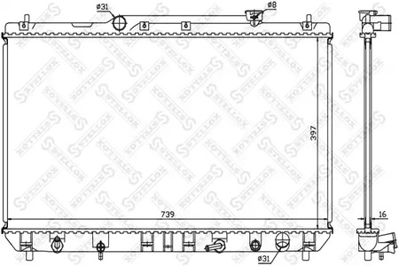 радиатор системы охлаждения STELLOX 10-25383-SX