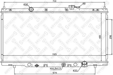 радиатор системы охлаждения STELLOX 10-25389-SX