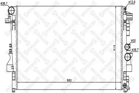 Радиатор системы охлаждения STELLOX 10-25401-SX