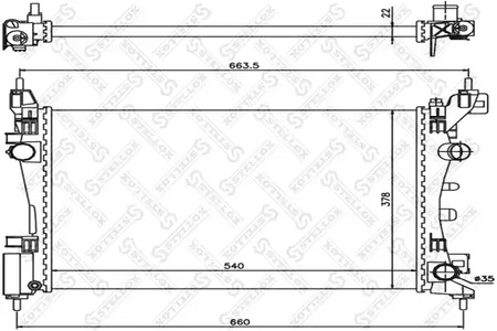 10-25404-SX STELLOX Радиатор охлаждения двигателя