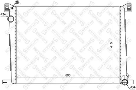Радиатор системы охлаждения STELLOX 10-25408-SX
