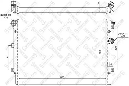 Радиатор системы охлаждения STELLOX 10-25412-SX