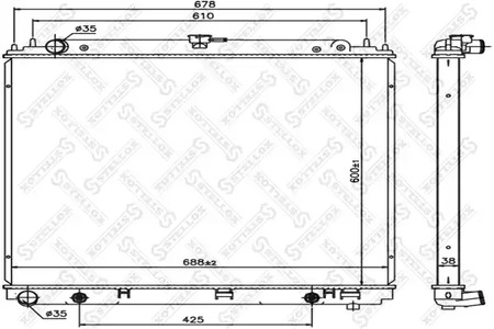 Радиатор системы охлаждения STELLOX 10-25420-SX