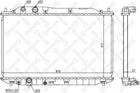 радиатор системы охлаждения STELLOX 10-25421-SX