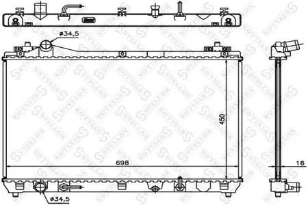 10-25431-SX STELLOX Радиатор системы охлаждения