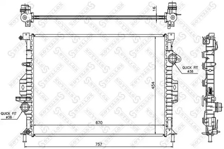 10-25456-SX STELLOX радиатор системы охлаждения