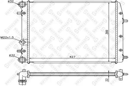 Радиатор системы охлаждения STELLOX 10-25462-SX