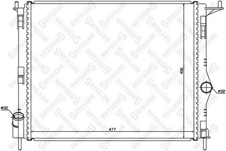 10-25473-SX STELLOX Радиатор системы охлаждения