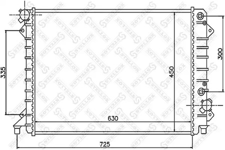 радиатор системы охлаждения STELLOX 10-25511-SX