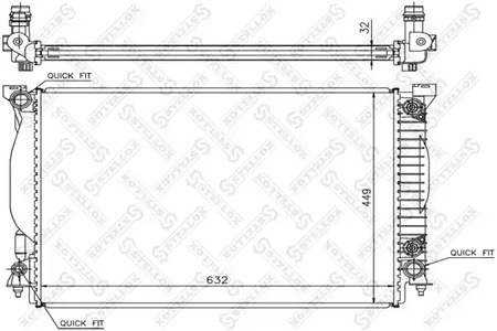 радиатор системы охлаждения STELLOX 10-25517-SX