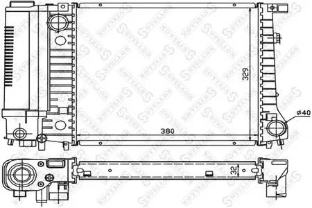 10-25566-SX STELLOX радиатор системы охлаждения