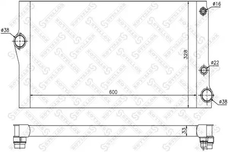 радиатор системы охлаждения STELLOX 10-25577-SX