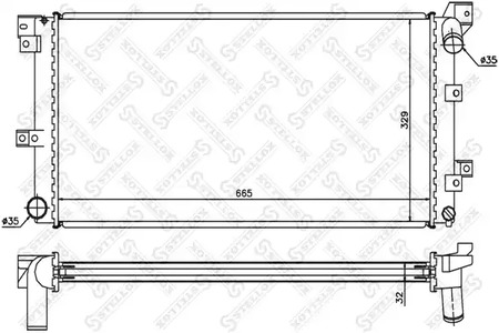 радиатор системы охлаждения STELLOX 10-25611-SX