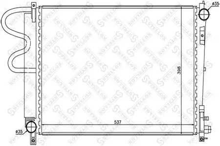 радиатор системы охлаждения STELLOX 10-25622-SX