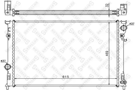 радиатор системы охлаждения STELLOX 10-25627-SX