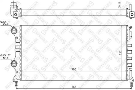 10-25712-SX STELLOX радиатор системы охлаждения