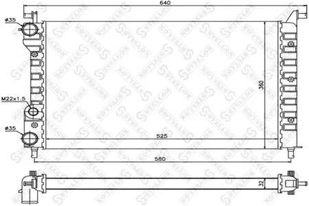 радиатор системы охлаждения STELLOX 10-25735-SX