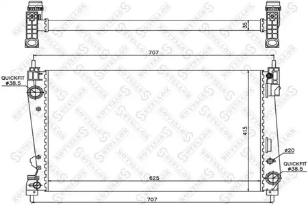 радиатор системы охлаждения STELLOX 10-25770-SX