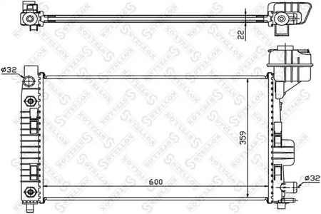 радиатор системы охлаждения STELLOX 10-25894-SX