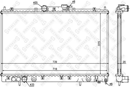 радиатор системы охлаждения STELLOX 10-25962-SX