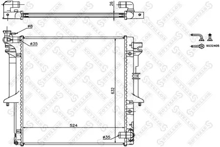 Радиатор системы охлаждения STELLOX 10-25972-SX