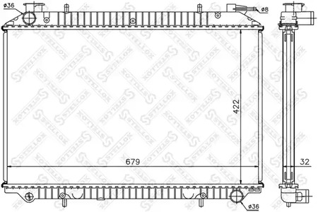 радиатор системы охлаждения STELLOX 10-25975-SX