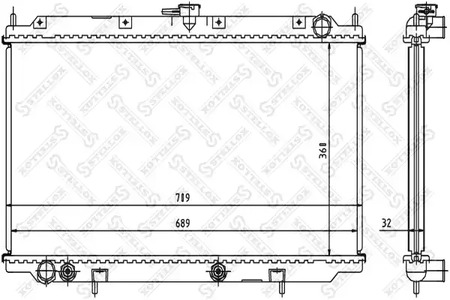 радиатор системы охлаждения STELLOX 10-25979-SX
