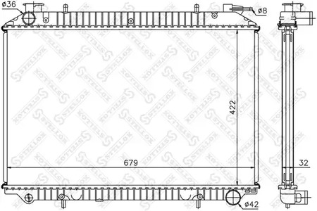 радиатор системы охлаждения STELLOX 10-25990-SX