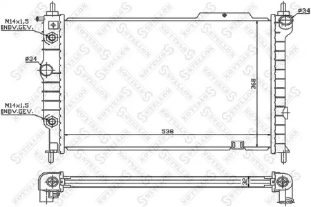 10-26011-SX STELLOX радиатор системы охлаждения