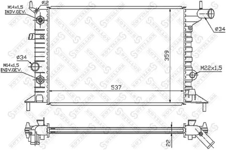 10-26013-SX STELLOX радиатор системы охлаждения