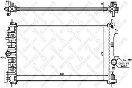 радиатор системы охлаждения STELLOX 10-26026-SX