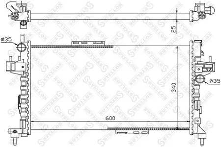 Радиатор системы охлаждения STELLOX 10-26053-SX