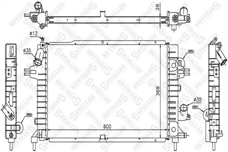 Радиатор системы охлаждения STELLOX 10-26056-SX