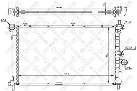 радиатор системы охлаждения STELLOX 10-26069-SX