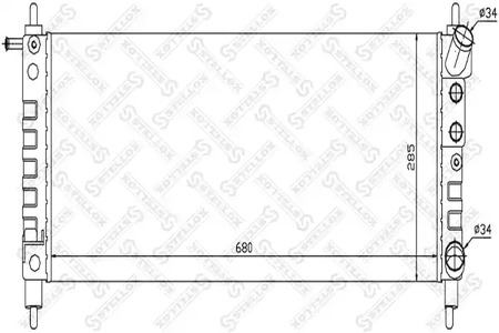 радиатор системы охлаждения STELLOX 10-26076-SX