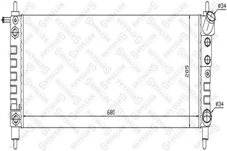 10-26077-SX STELLOX радиатор системы охлаждения