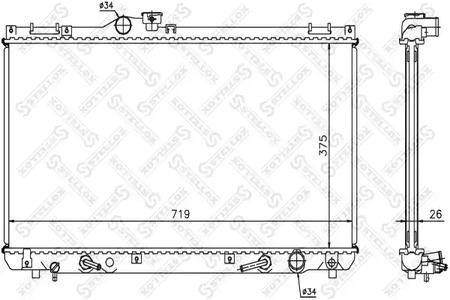радиатор системы охлаждения STELLOX 10-26312-SX