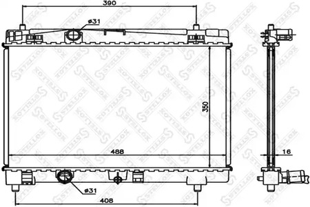 радиатор системы охлаждения STELLOX 10-26321-SX