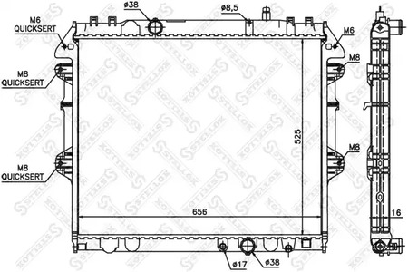 радиатор системы охлаждения STELLOX 10-26341-SX