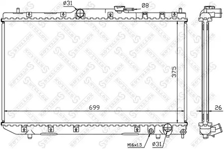 радиатор системы охлаждения STELLOX 10-26383-SX