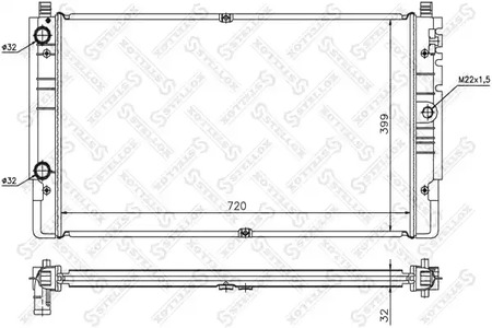 Радиатор системы охлаждения STELLOX 10-26422-SX