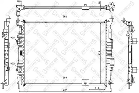 10-26589-SX STELLOX радиатор системы охлаждения